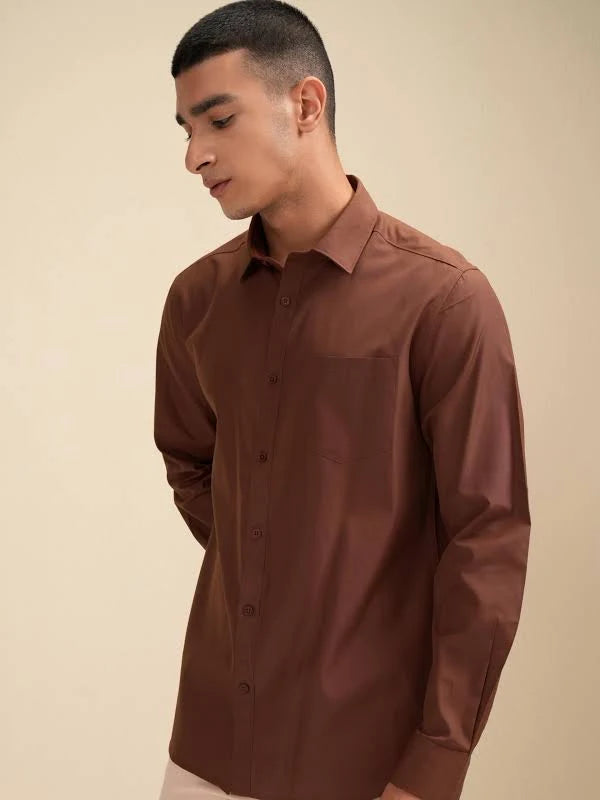 Highlander Men's Solid Casual Shirt