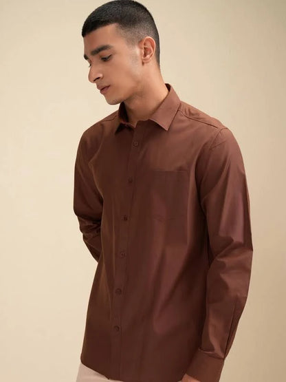 Highlander Men's Solid Casual Shirt