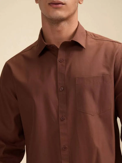 Highlander Men's Solid Casual Shirt