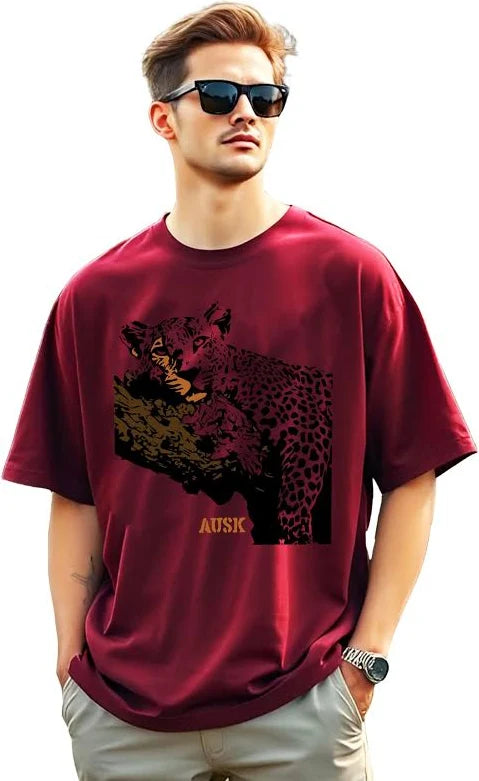AUSK Men's Graphic Loose Fit T-Shirt